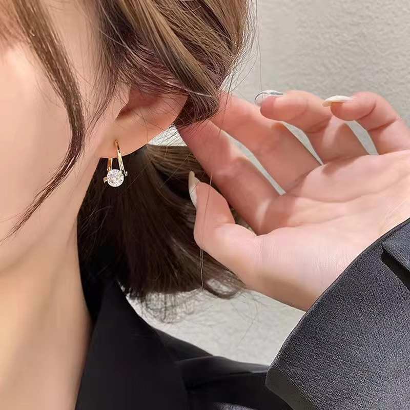 925 Golden Irregular Twisted Hoop Earrings, Valentine's Day Gift